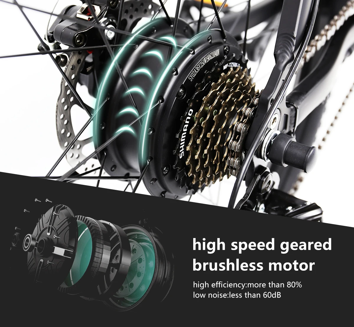 Powerful 500w 750W Ebike 48V lithium double suspension electric bicycle 20 Inch fat tire hub rear motor electric bike