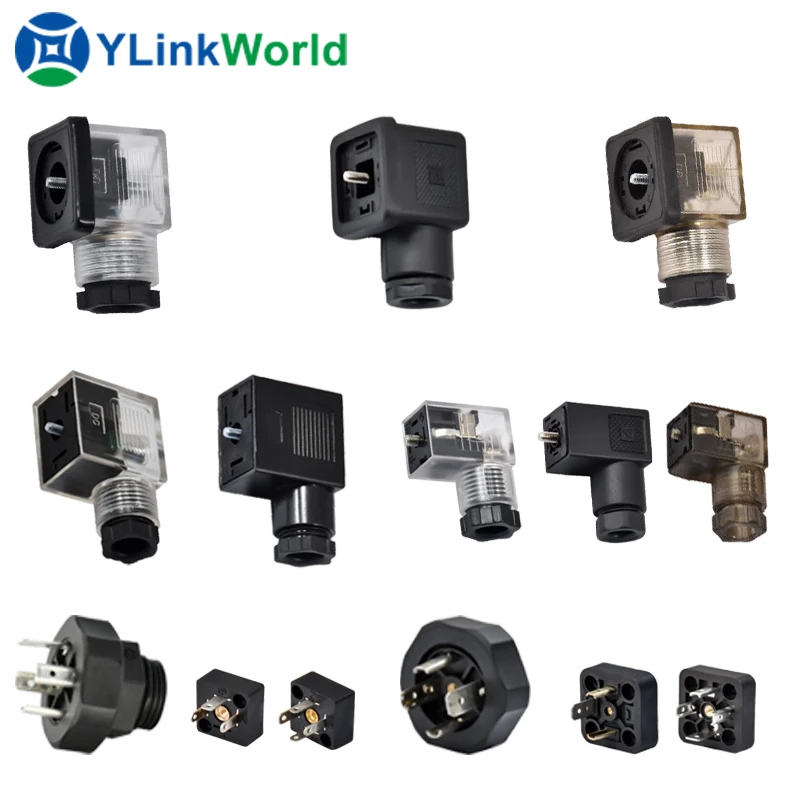 Custom Wholesale solenoid valve connector Transparent solenoid valve DIN 43650 Connector Factory