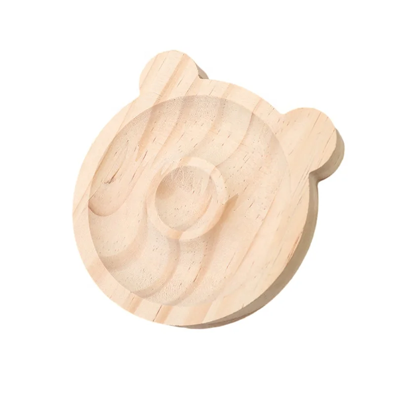 Natural wooden round bracelet jewelry display stand watch storage rack