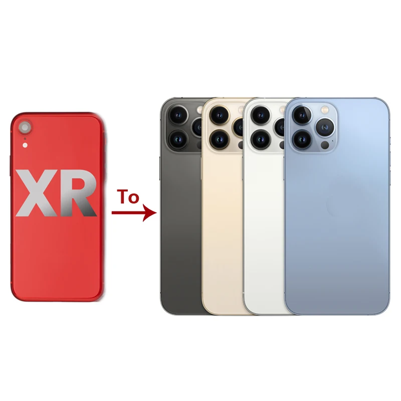 Back Cover XR to 13 Housing with Logo for iPhone xs max xr Convert to 13pro 13 pro max DIY Housing