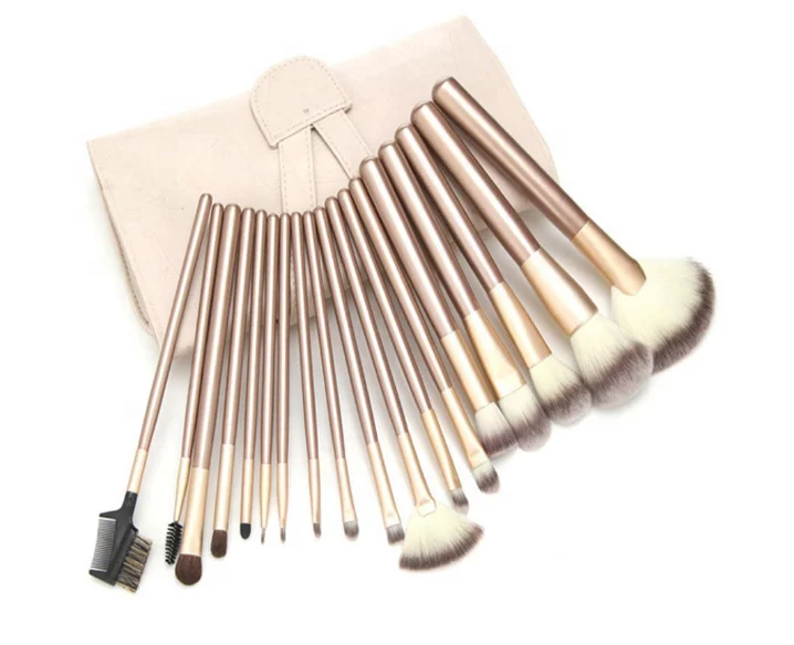 Супер большой косметический наборы для ухода за кожей с сумка шампанское золото макияж кисточки комплект жестокость Бесплатная