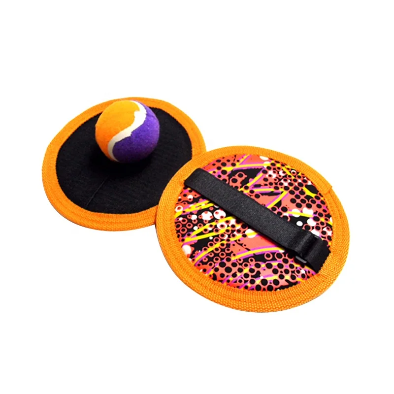 Beach Toys Custom Toss and Sticky Ball Hand Strap Fabric Catch Ball Game