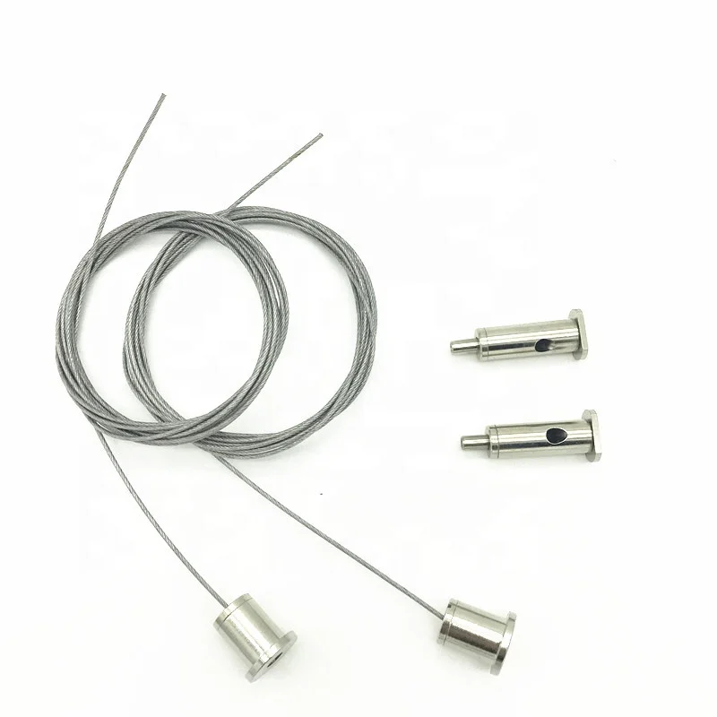 High quality 2 meter steel wire rope aluminum groove line lamp surface mounted office lamp hanging rope