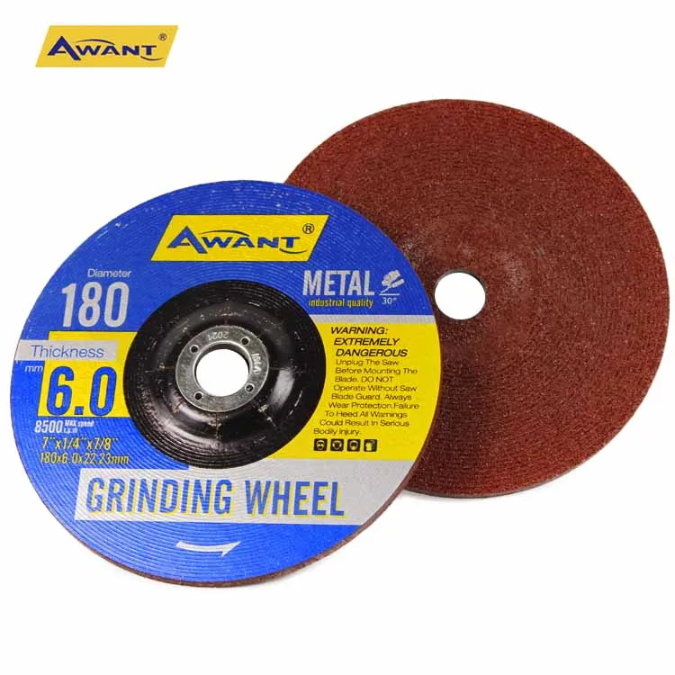Abrasive Grinding Wheel 7 Inch 180mm Red One Mesh Single Net DC Grinding Disc  for Metal AWANT