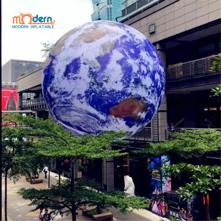 Custom giant inflatable earth balloon for shopping mall decoration
