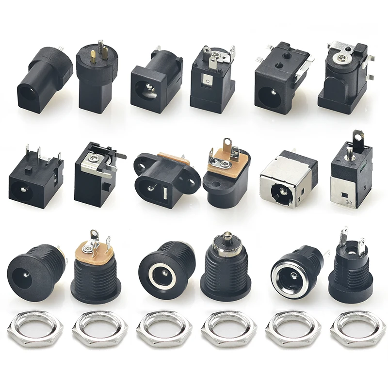 Industrial Black DC Power Jack Socket Connector Waterproof Electrical Socket Connector Plug