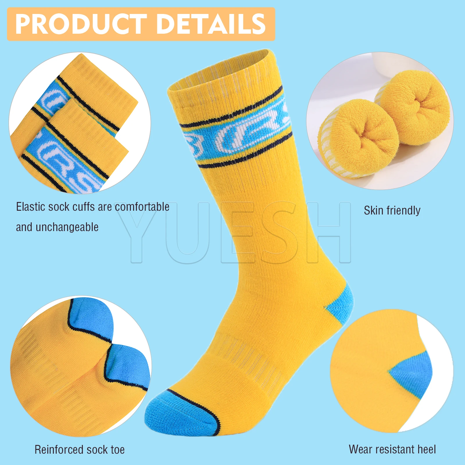 Wholesale  factory  kids  scooter cotton cushion socks skating  bike sport socks