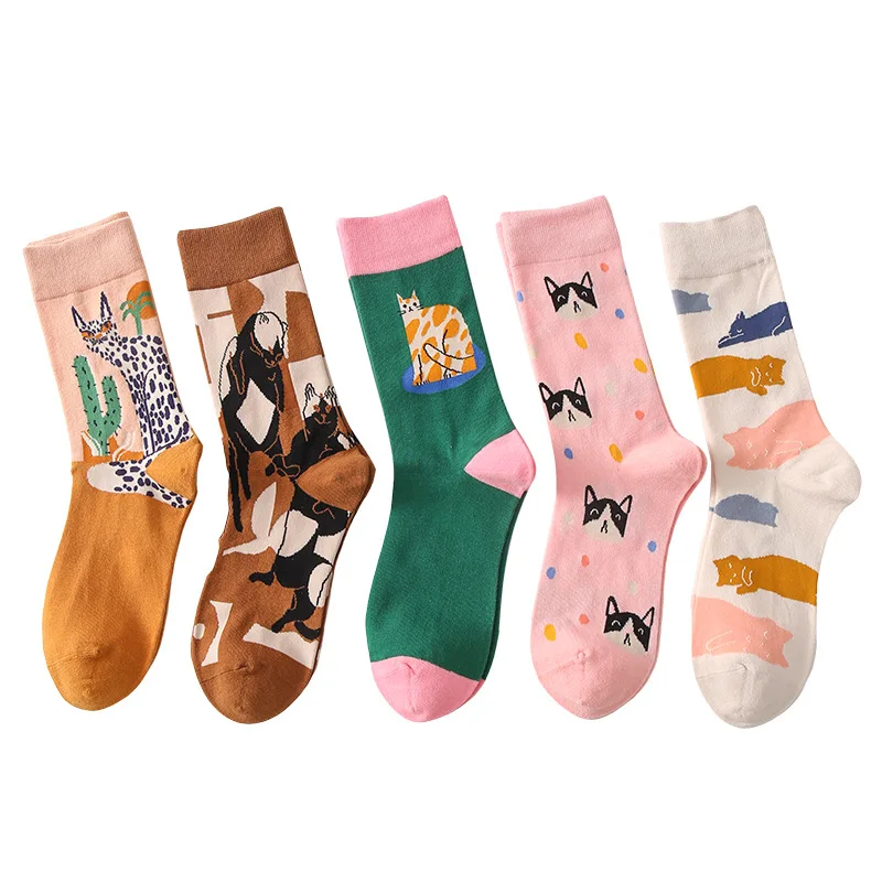 Wholesale Good Price Support Custom Color Pattern Size Colorful Women Crew socks