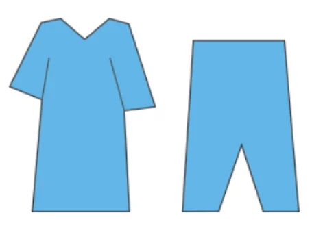 Disposable Patient gown/medical clothes/Non woven/PP/PE/SMS/OEM