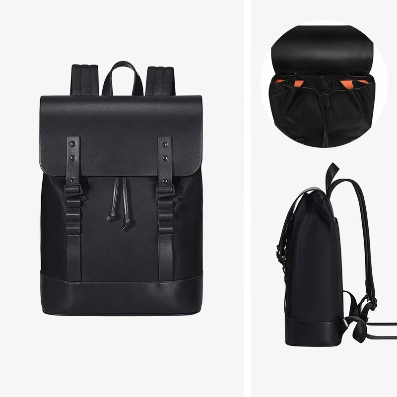 stylish waterproof black nylon rucksack for men designer leather backpacks