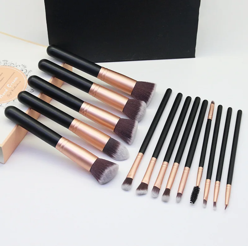 Lashbeauty makeup tools contour blending powder eyeliner brush make up brush set with PU bag private label