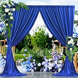 5ft x 10ft Royal Blue Photo Drapes Decoration Birthday Party Baby Shower wedding backdrop curtain stand