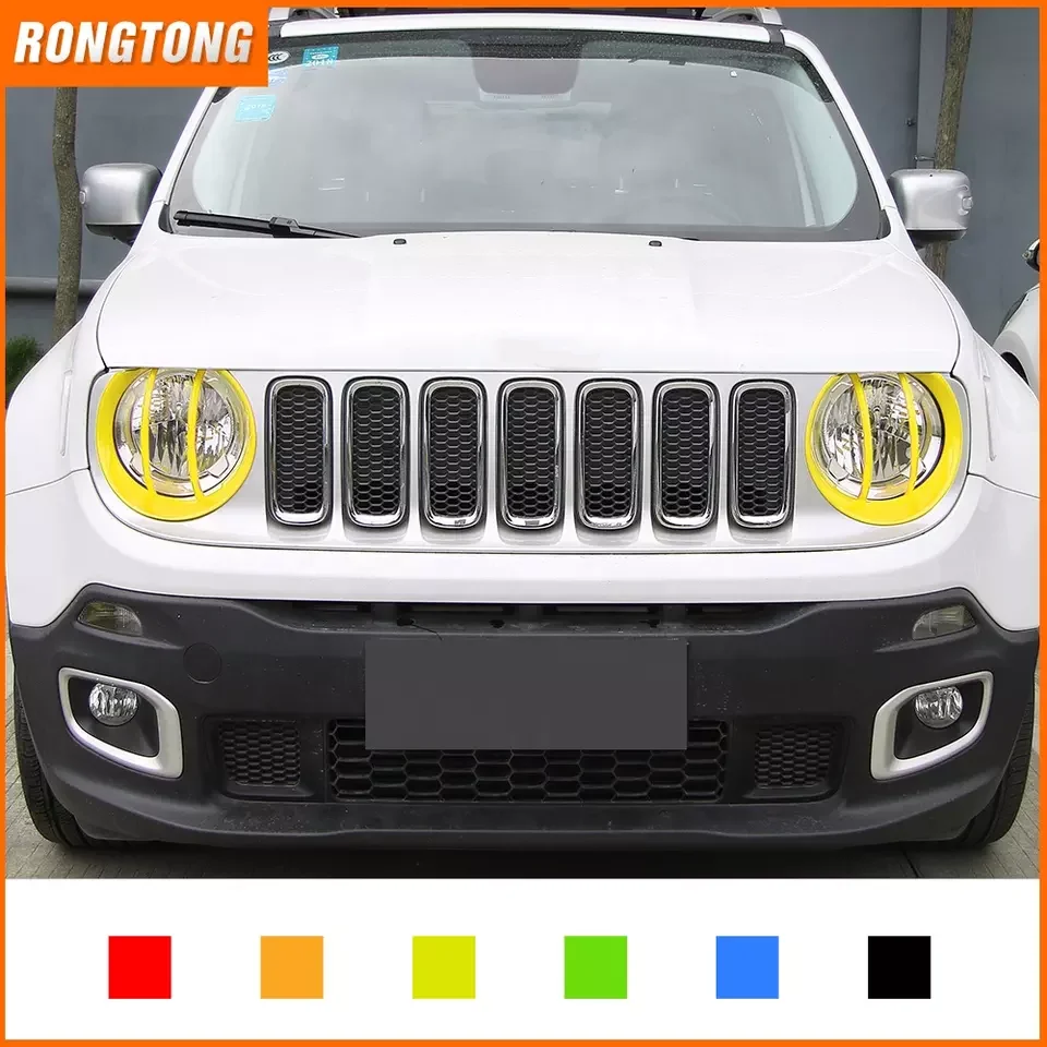 Exterior Car Accessories Brand New Car Accessories ABS Head Lamp Light cover For Jeep Renegade 2016-2018