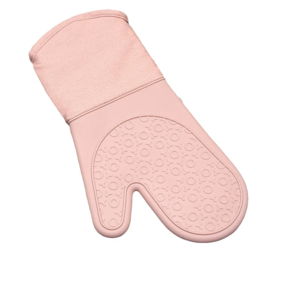 New Potholder Silicone Oven Baking Microwave Mitts with Quilted Liner Heat Resistant Cooking Barbecue
