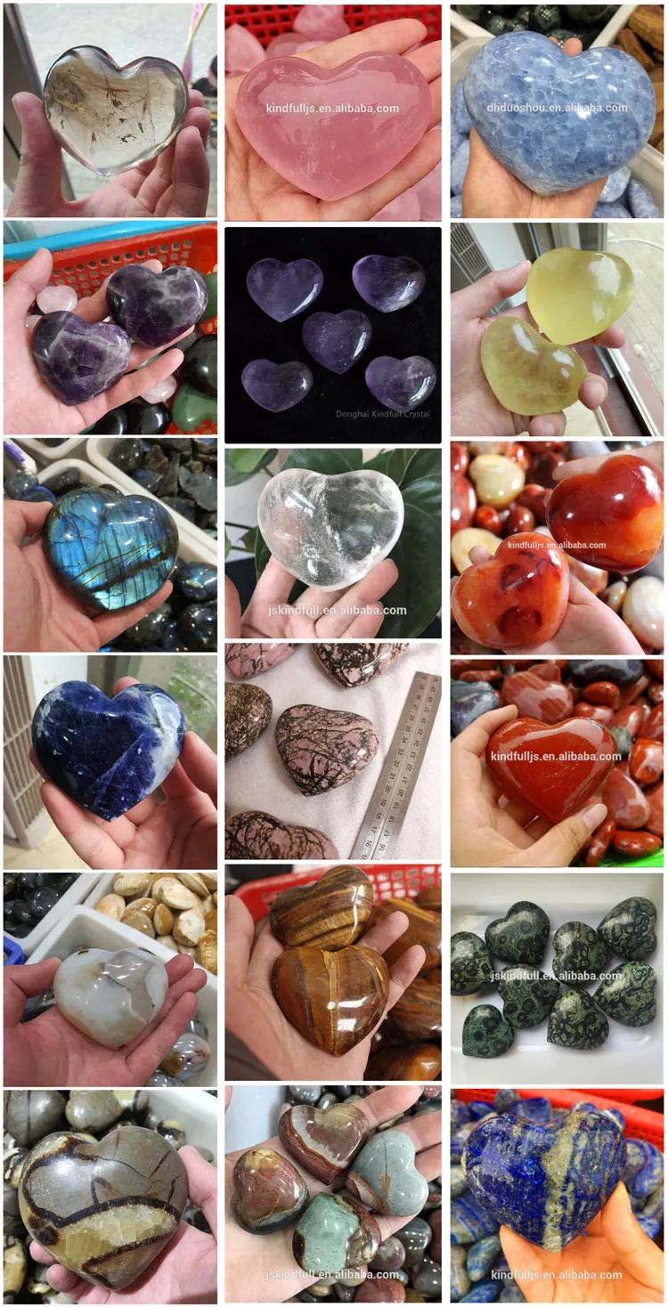 Хорошая форма Полированного Розового кристалла в форме сердца розового кварца в форме сердца для дешевой оптовой продажи