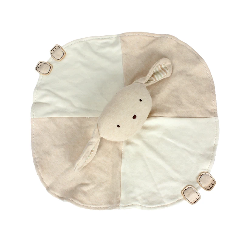 Baby Organic Cotton rabbit comforter toy hand holding Comforter