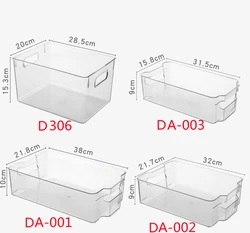 Clear Deep Pantry Organizer Bins Household Plastic Food Storage Basket