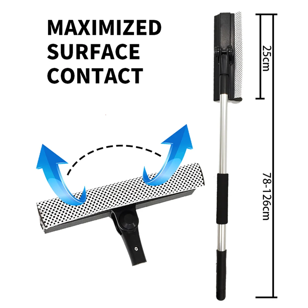 Household Water Scraper Window Brush Double Sided Car Glass Mop Cleaner