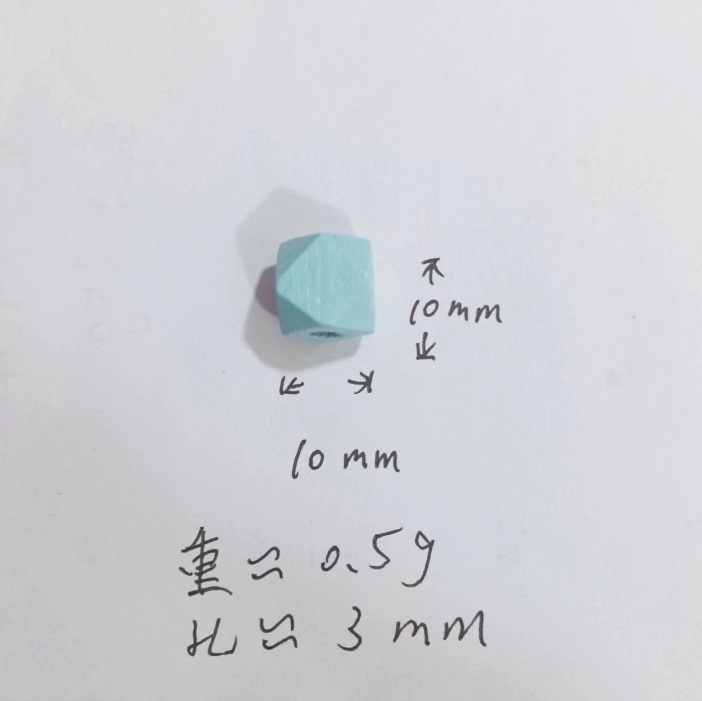 DIY accessories Loose beads wood beads octagonal wood color geometry 10mm jewelry accessories material