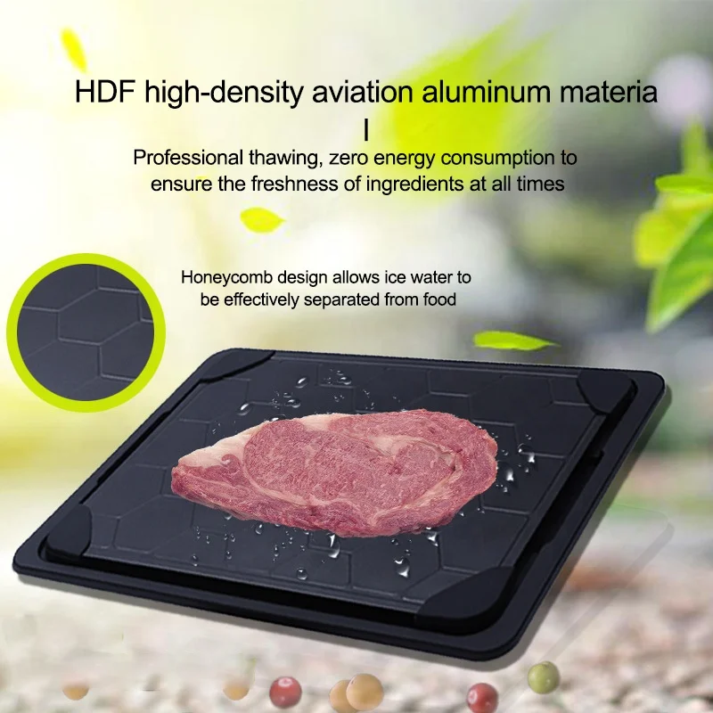 Бытовой Алюминиевый сотовый дизайн, термопластина, лоток для быстрого размораживания, лоток для быстрого размораживания мяса
