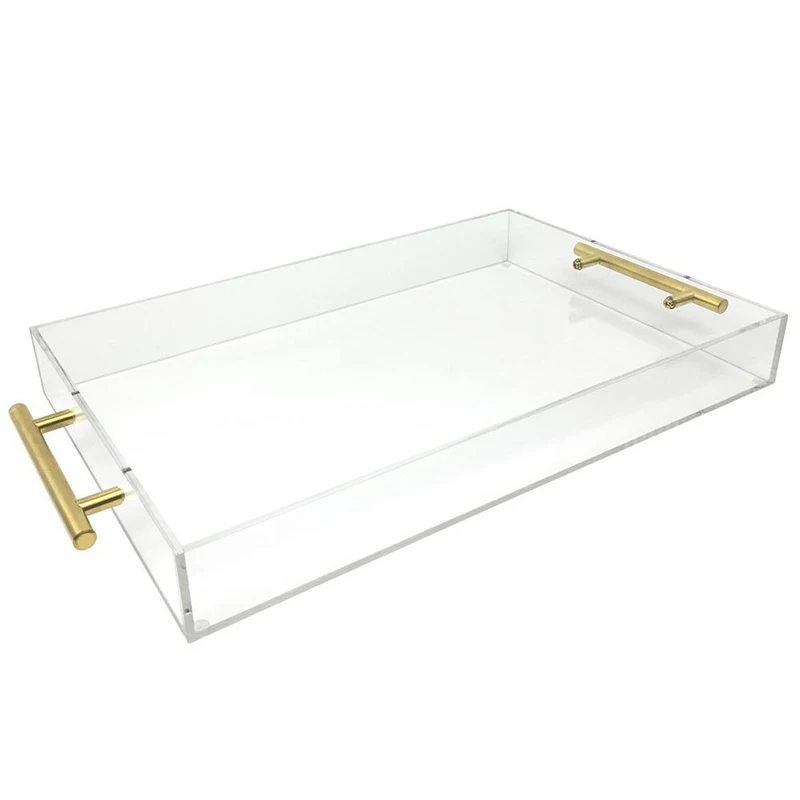 2020 new style of serving tray with handles acrylic