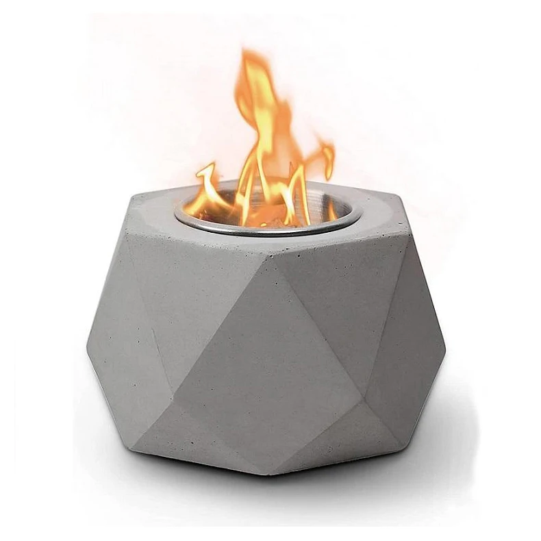 New Concrete Tabletop Roaster Fire Bowl Pot Outdoor Fireplace Tabletop Alcohol Fire Pit
