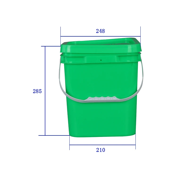 Square 1L Plastic Buckets 3L Plastic Pails 16L PP Barrels PE Drums 25L Packing Plastic Buckets with Lids 2 Pc Square Shape 1-30L