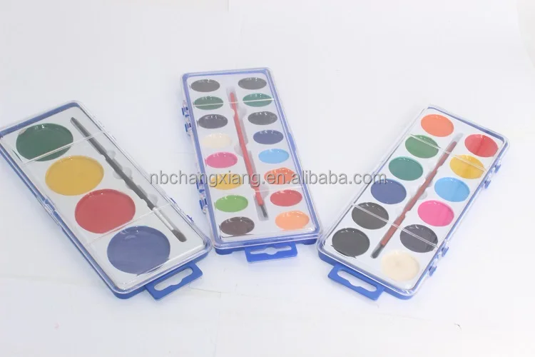 12 aquarelle watercolor paints set half pan semi-dry water colors painting semi-dry water colour watercolour for paper