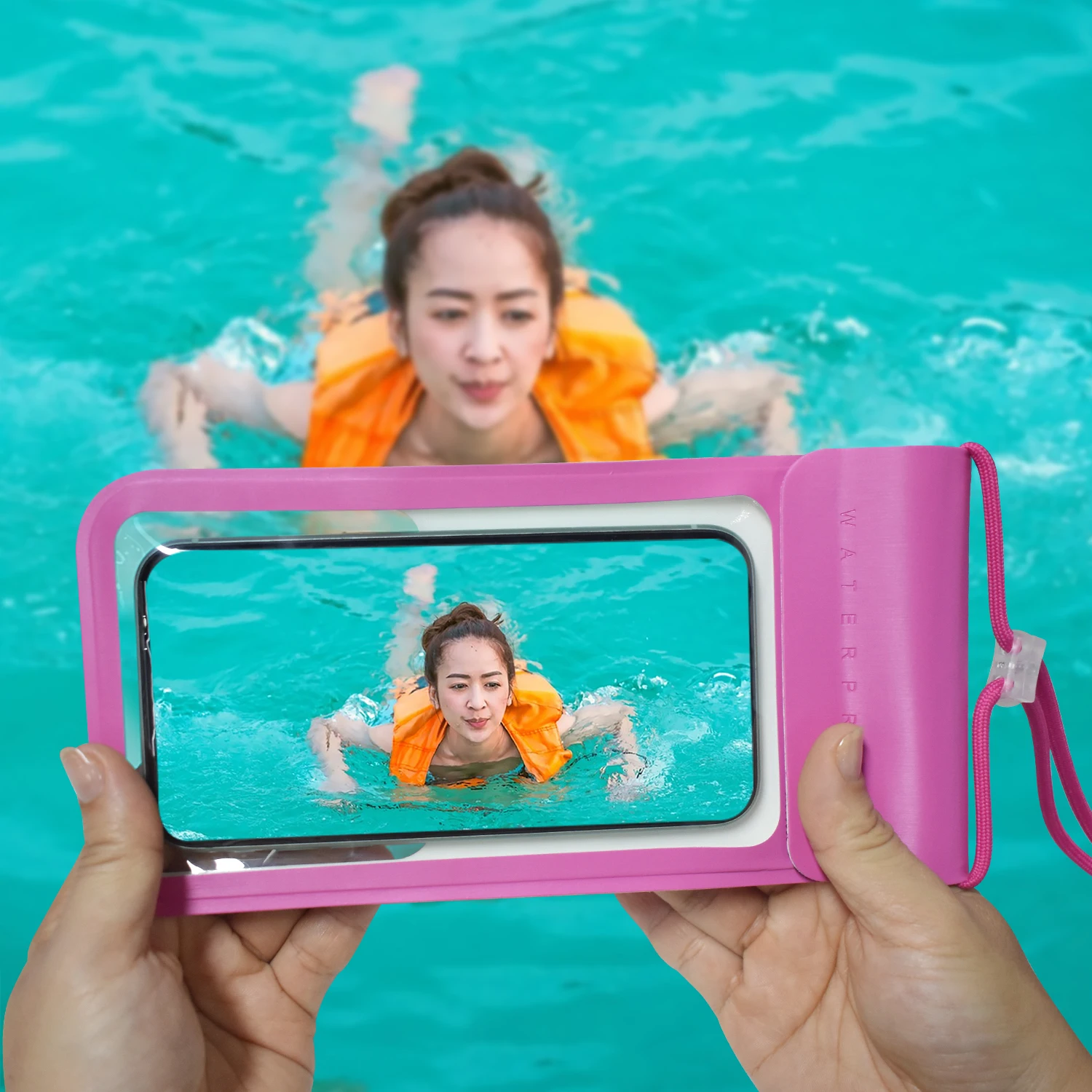 Подгонянный логотип IPX8 плавать TPU водонепроницаемый мобильный телефон сумка Универсальный Водонепроницаемый Чехол для телефона