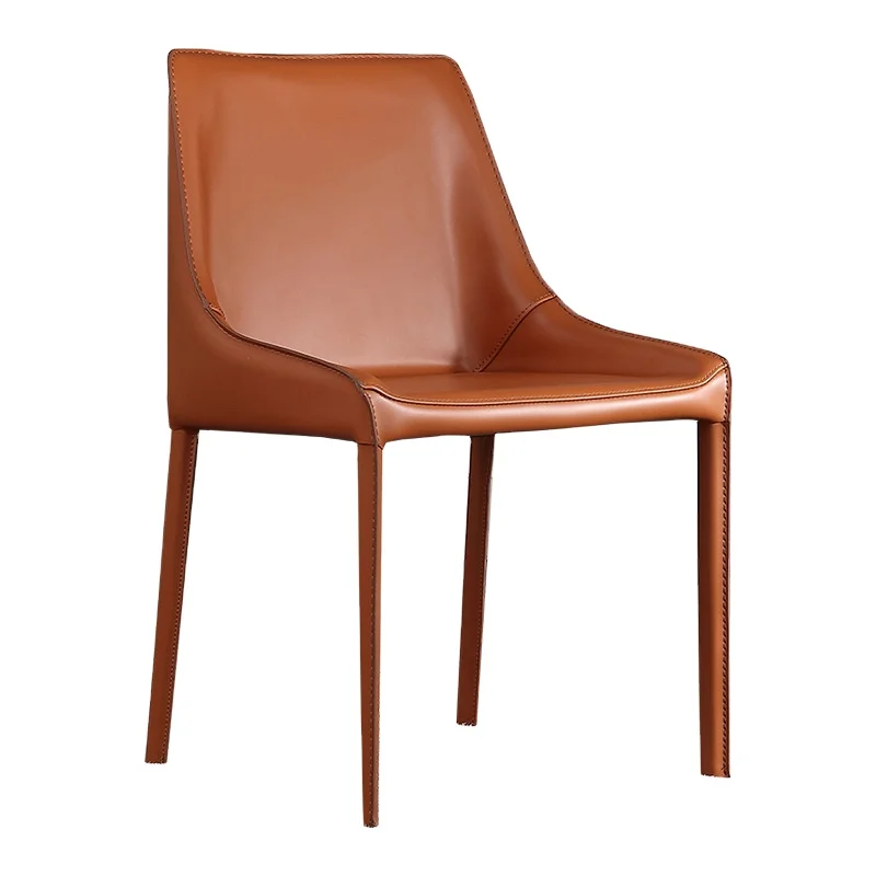Modern minimalist home chairs cafes restaurant designers chairs book chairs saddle leather