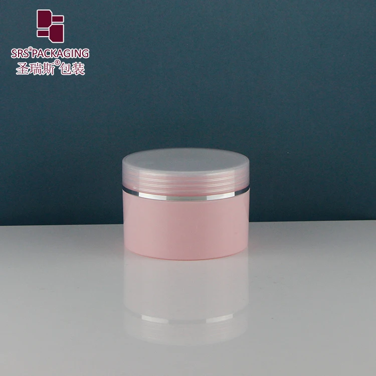 Empty Plastic Cosmetic Skincare Packaging 80g~400g mask Glossy Single Wall  PP Jar With Straight Gar Cap
