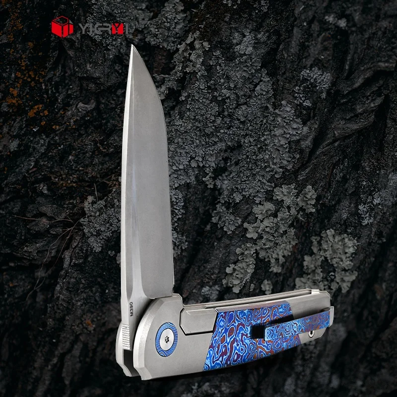 Collection Sweden Luxury Folding Knife M390 Outdoor Pocket Knife TC4+Timascus Handle Pocket Knife