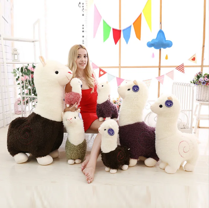 wholesale Warm and lovely alpaca plush pillow alpaca animals plush toy