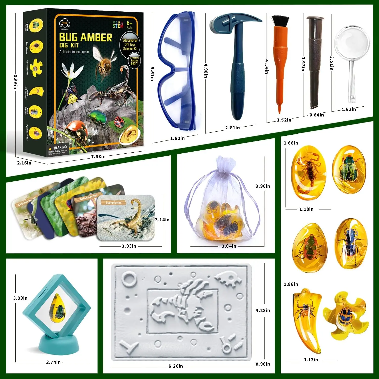 Bug Amber Archaeological Science Experiments For Kids Educational Diy Stem Amber Dig Kit