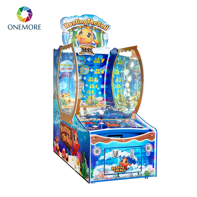 Attractive Kids Redemption Game Machine With Led Light Hunting The Ball Amusement Coin Catch Golden Fish Game Machine