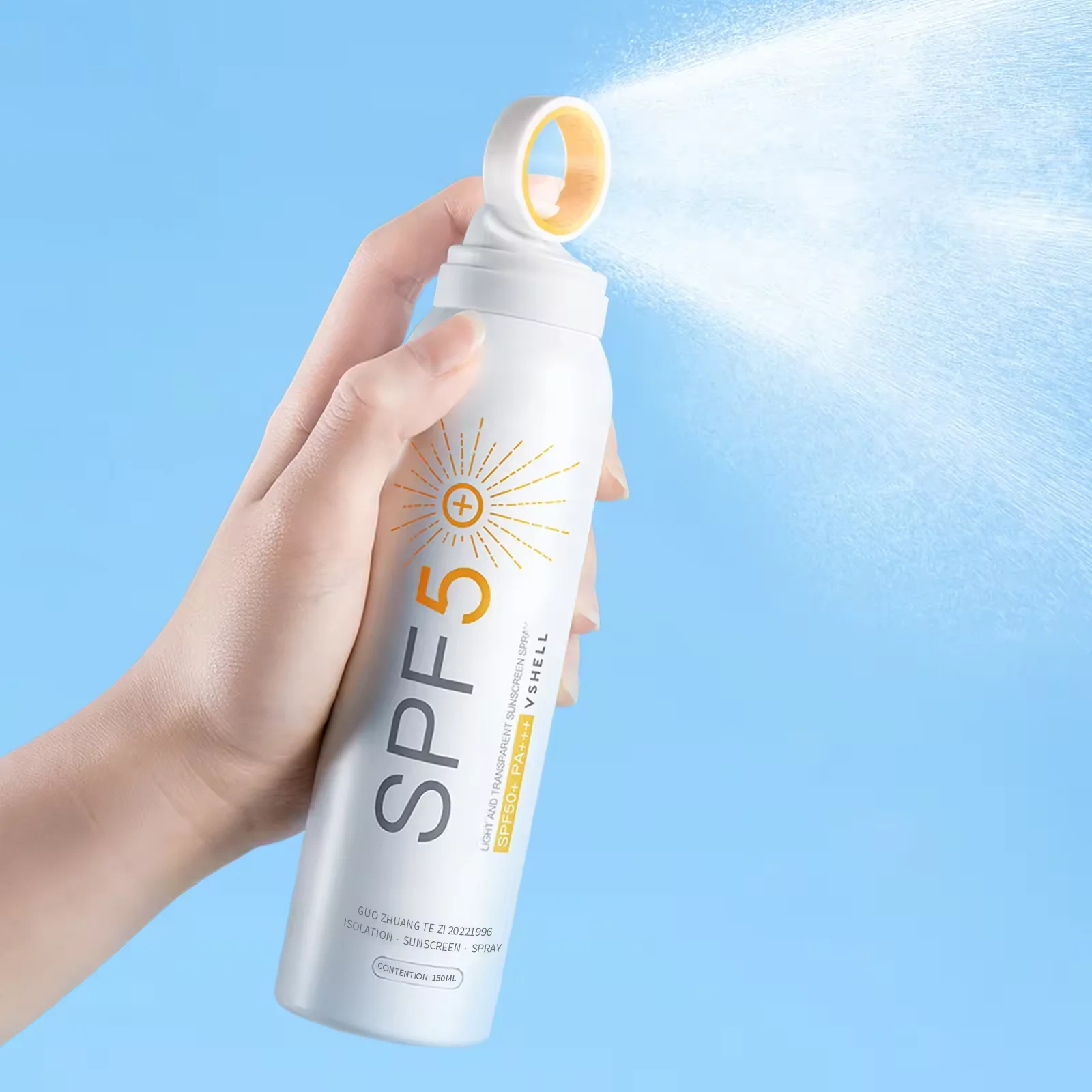 Оптовая продажа Солнцезащитный спрей SPF50 PA +++ спектр UVA/UVB защита увлажнение водостойкий легкий солнцезащитный крем для всего тела