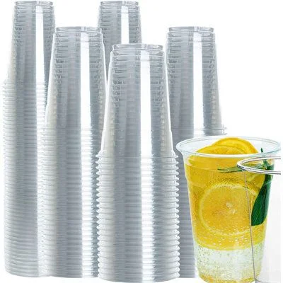 Eco-Friendly Compostable PLA Cups Biodegradable Plastic Clear cup for Coffee and Cold Beverages with Lids  Custom Logo