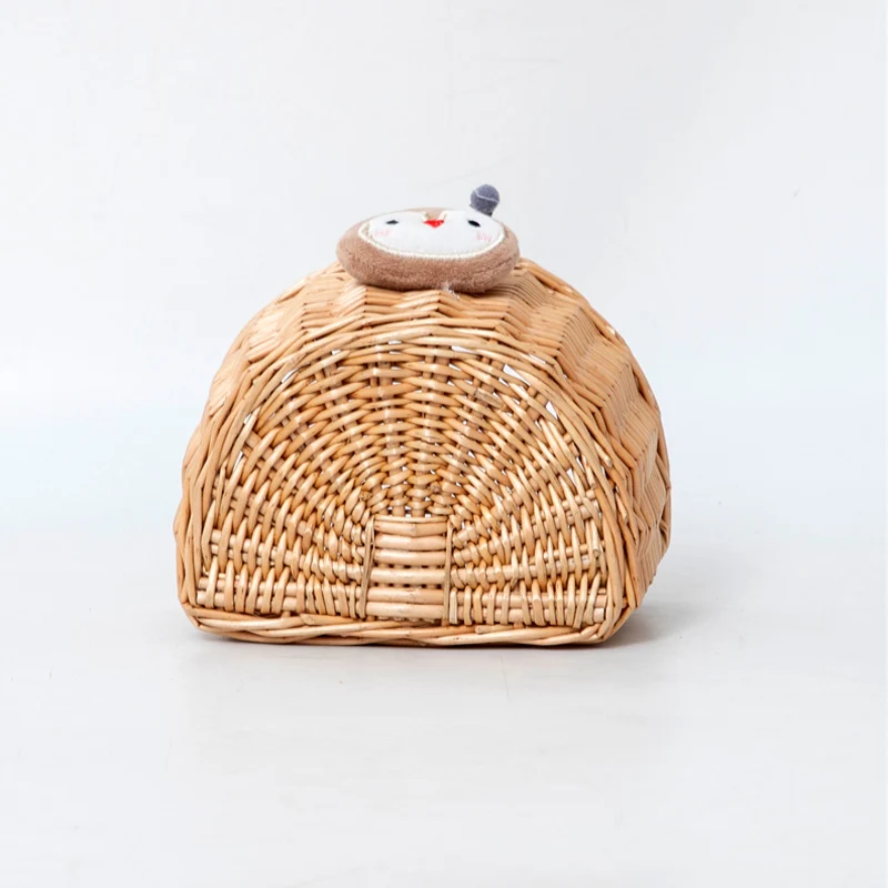 Kingwillow Rattan Baskets Rattan Wall Hanging Basket for Kitchen Rattan Hanging Basket