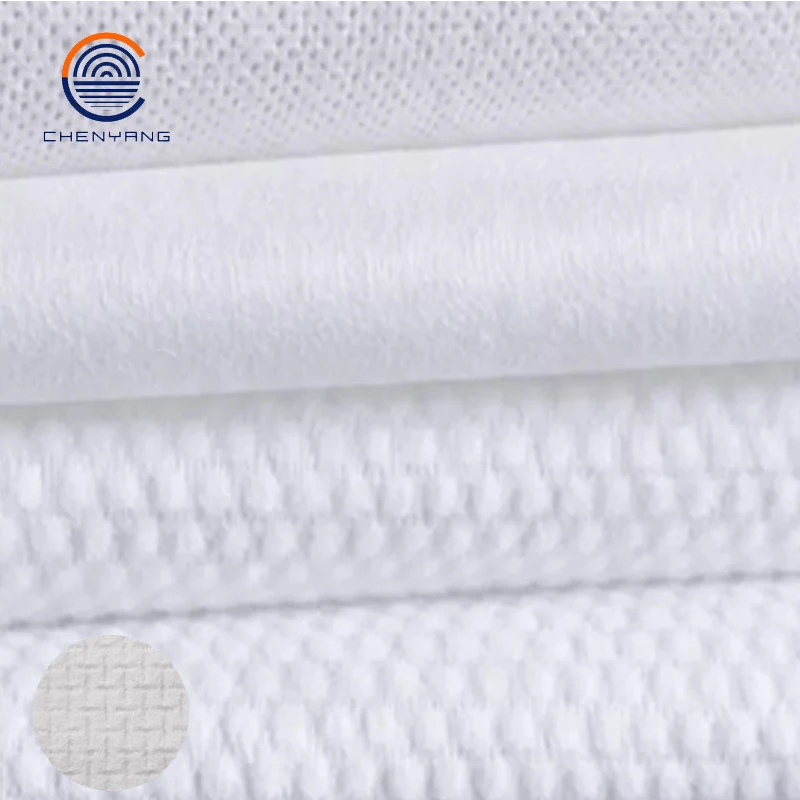 Pearl Pattern Cross Lapped Spunlace Nonwoven Jumbo Roll