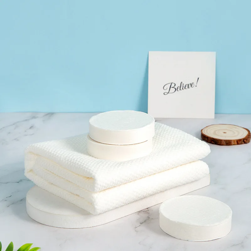 ORIENTMED private label hotel white disposable bath towel(5-pack), disposable cotton