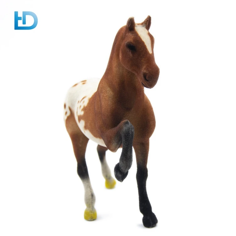 Wholesale Custom Home Decoration Plastic Brown Irregular Plastic Flocked Animal Toy