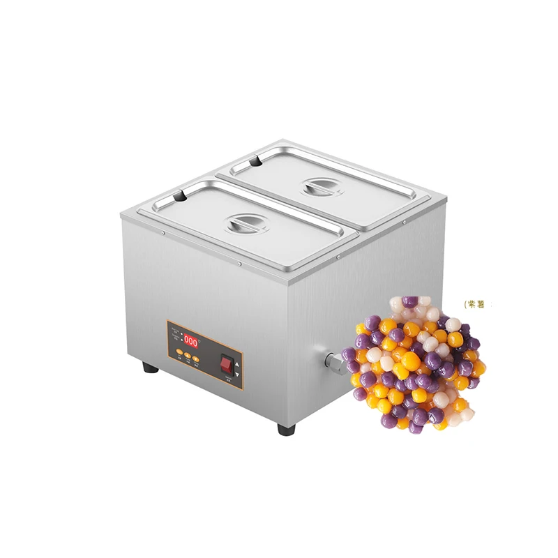 Commercial Stainless Sugar Chocolate Melting Pot Sago Taro Ball Food Warmer Bain Marie Soup Pot for Milk Tea Shop