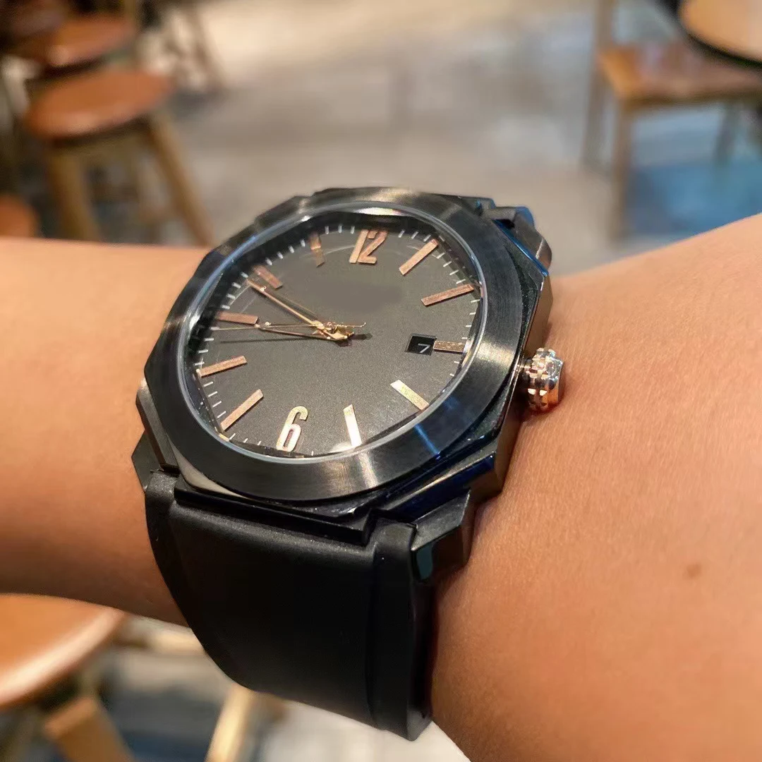 OEM Customized  Fashion Automatic Men Watch Ceramic Bezel Sapphire Crystal Luxury  Men Mechanical Watches