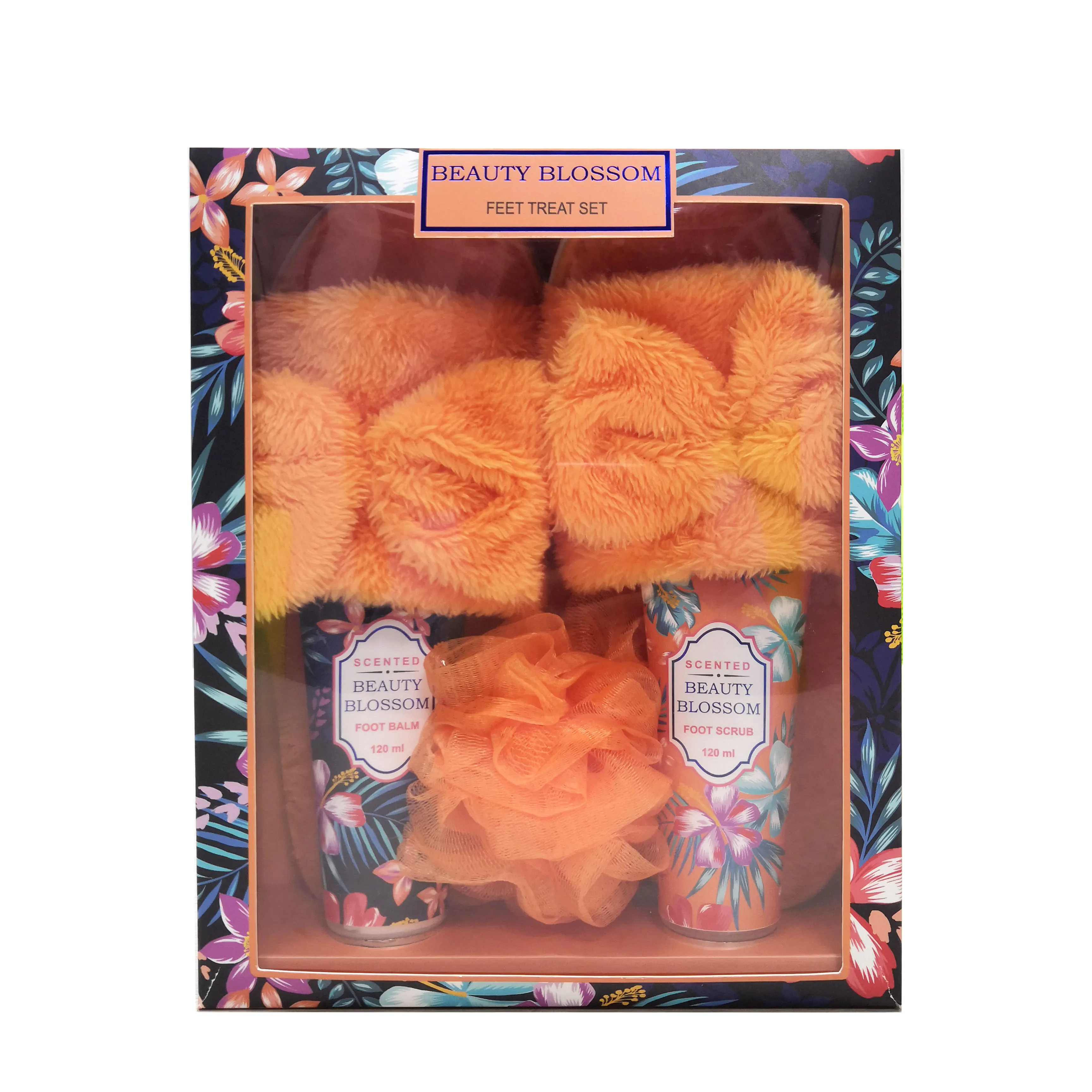 Manufacturer Supply Foot Scrub Bathroom Spa Slippers Body Care Bath Gift Set