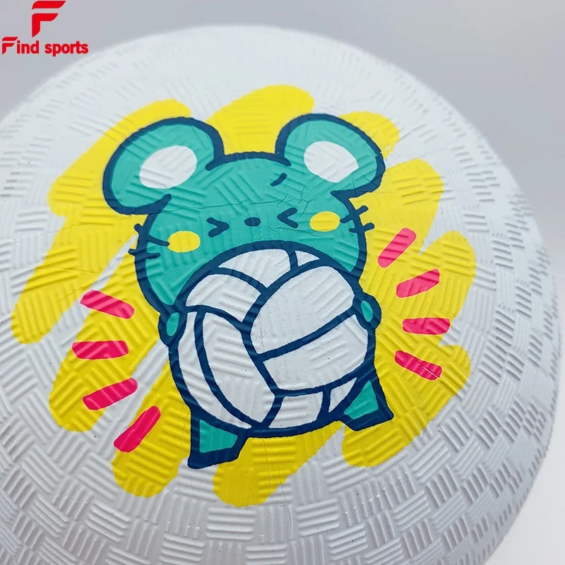 Kindergarten 7 Inch rubber soft ball Custom Colorful Inflatable Playground Ball For Kids