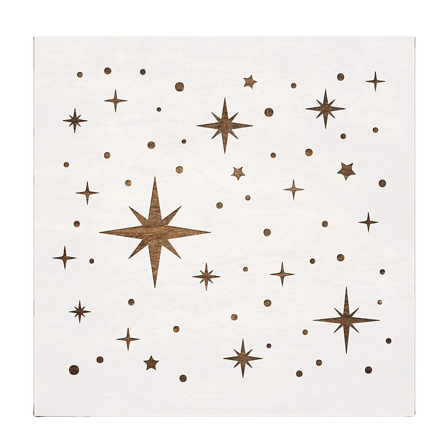 Large Twinkle Star Stencil Reusable Stars Stencil for Painting on Wall Wood Canvas Tile Fabric Furniture DIY Art and Home Decor
