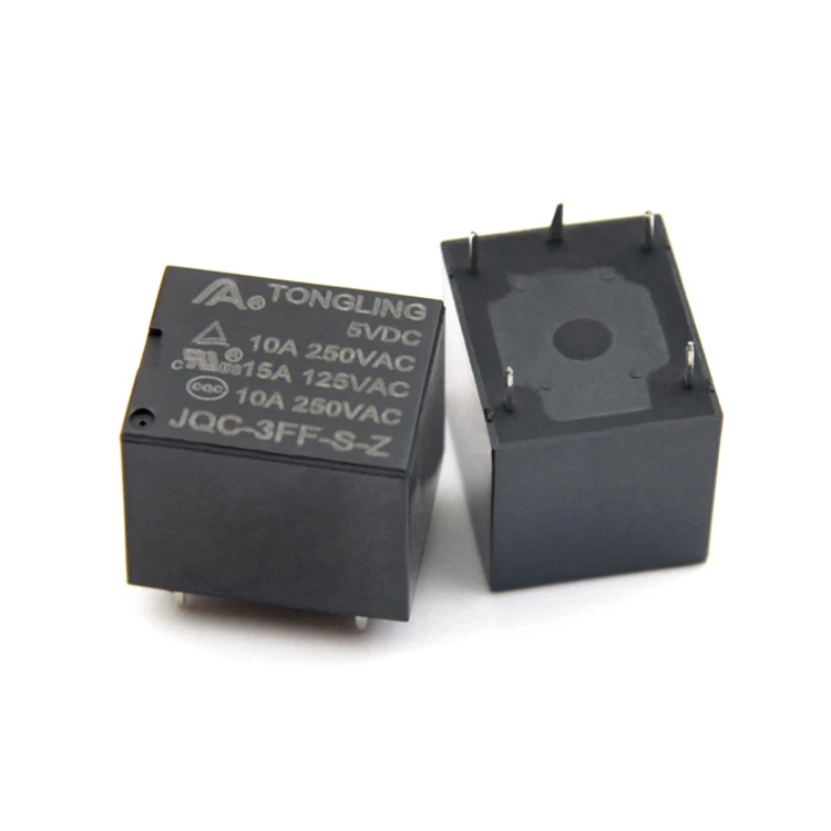 HF3F JQC-3FF JQC 3F JQX-14FF3 T73 5V Relays 10A 5 Pin  Silver Contact For PCB