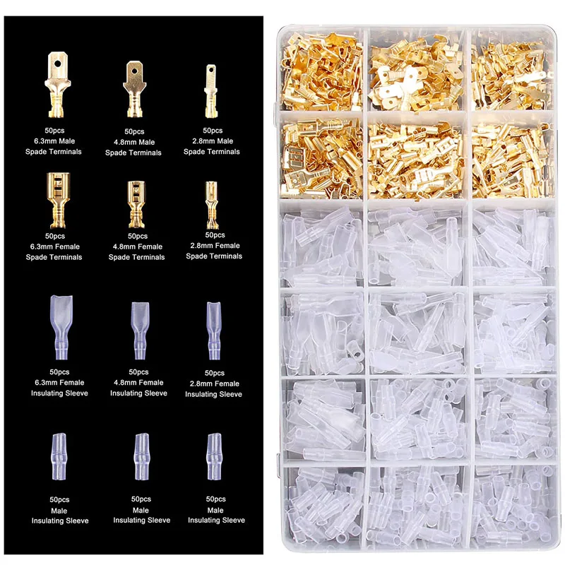 SN-48B Electrical Wire Crimping Pliers Wire Terminal Crimping Tool Kit Tubular Terminal Tools 300PCS Terminals Sets