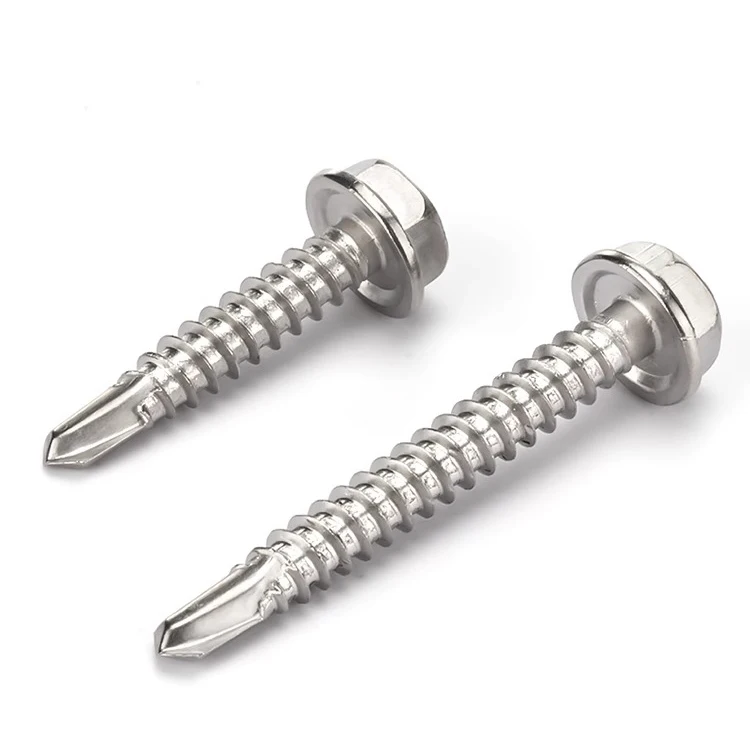Factory wholesale High quality DIN7504K 410 304 316 Stainless steel hexagonal self drilling screws