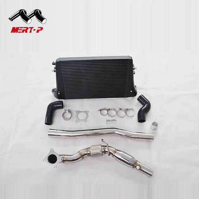 MERTOP гонка Переднее Крепление канальная труба с комплектом 200cc cat + Intercooler для Golf MK6 R S3 1 8 T 2